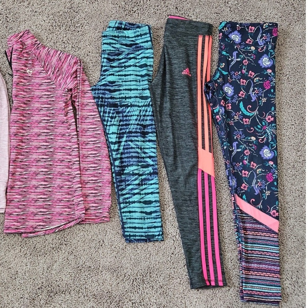 Athletic Activewear Lot of 4 Leggings Long Sleeve Top Athleta Girl Size 10 12